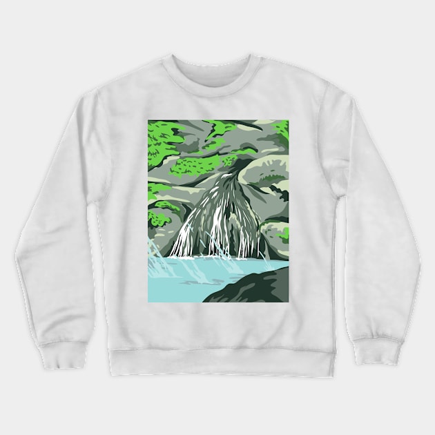 Hot Springs National Park in Garland County, Arkansas United States WPA Poster Art Color Crewneck Sweatshirt by patrimonio